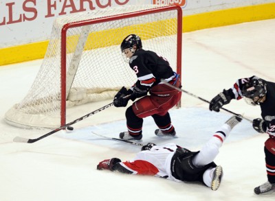 The first Gold Rush goal... Photo: StarTribune