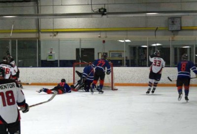 One-third of Mark Bortnems hat trick.