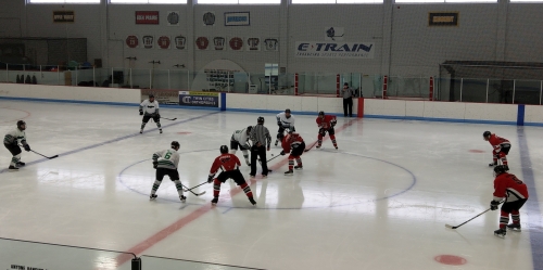 B3 Spiders vs. Spitfires Green, April 8, 2018, at Bloomington Ice Gardens