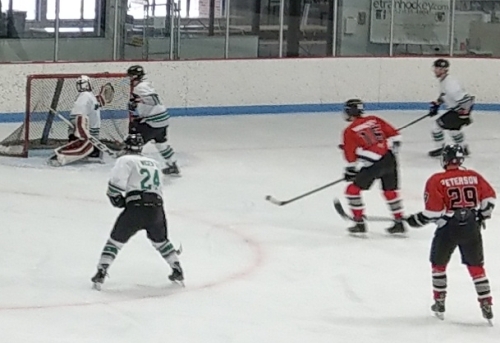 B3 Spiders vs. Spitfires Green, April 8, 2018, at Bloomington Ice Gardens