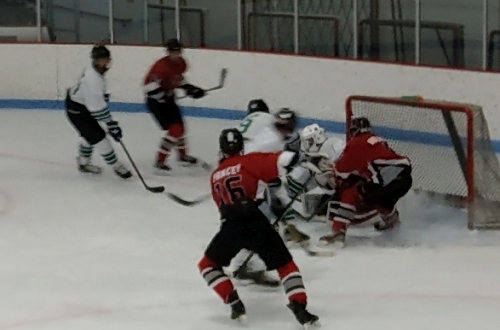 B3 Spiders vs. Spitfires Green, April 8, 2018, at Bloomington Ice Gardens