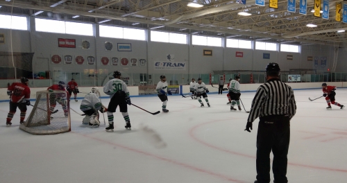 B3 Spiders vs. Spitfires Green, April 8, 2018, at Bloomington Ice Gardens