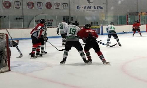 B3 Spiders vs. Spitfires Green, April 8, 2018, at Bloomington Ice Gardens