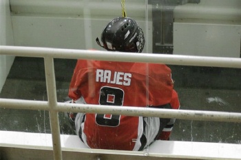 Defenseman Mad Dog Rajes has some time to think it over.