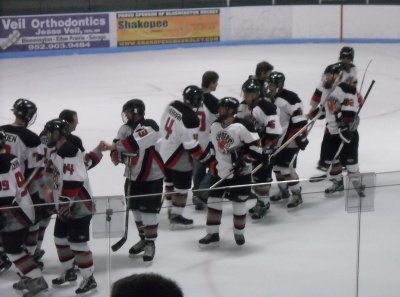 The Spiders celebrate the win, the season and the championship.