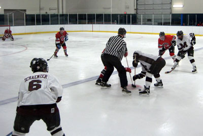 Faceoff early in the first. The Vikings were already choking by this point.